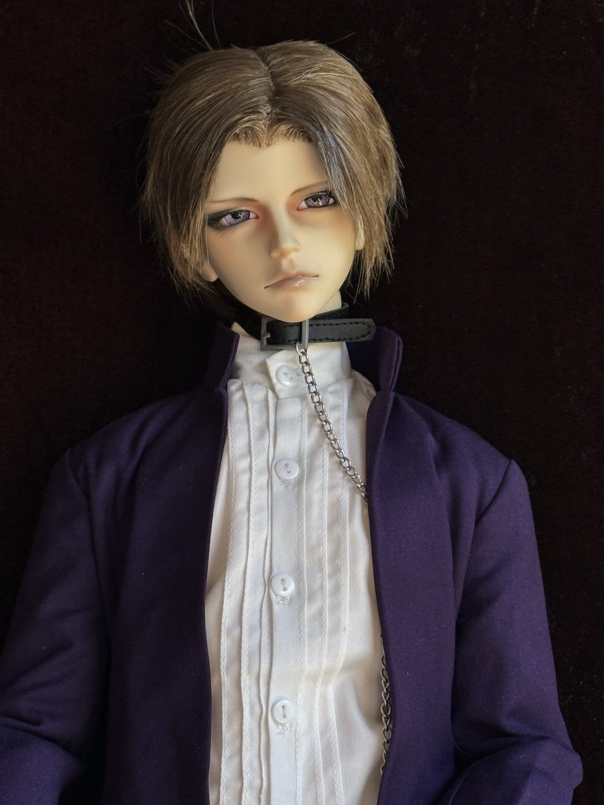 Unidentified Signed Super Dollfie 29" BJD Male Doll Full Set Face-up Dressed