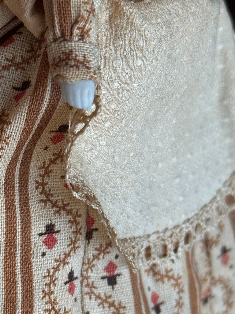 Antique German 4.5” Bisque Cloth Miniature Dollhouse Parian Doll