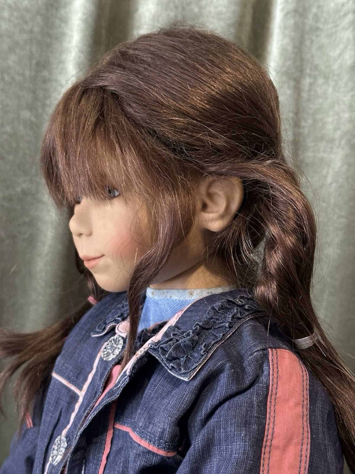MIB Collectible German Annette Himstedt Vinyl 37.5” Doll “Fina” LE 713 Box/COA