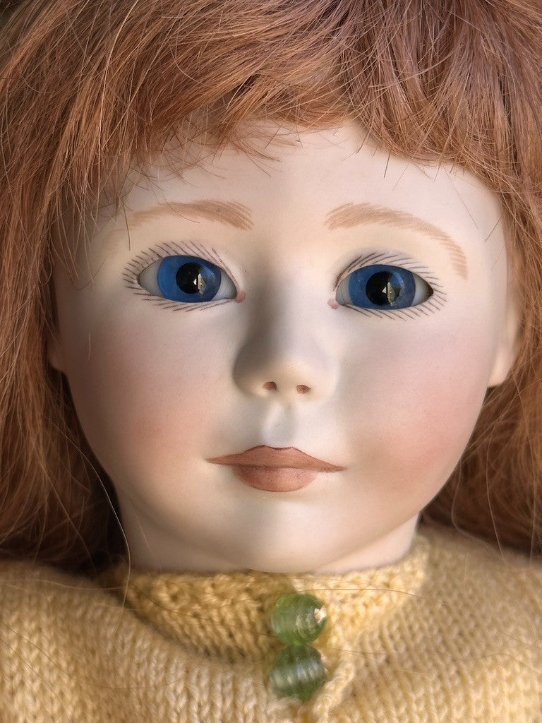 Large Collectible 21" Wooden/Porcelain Lynne & Michael Roche Hannah LE Doll