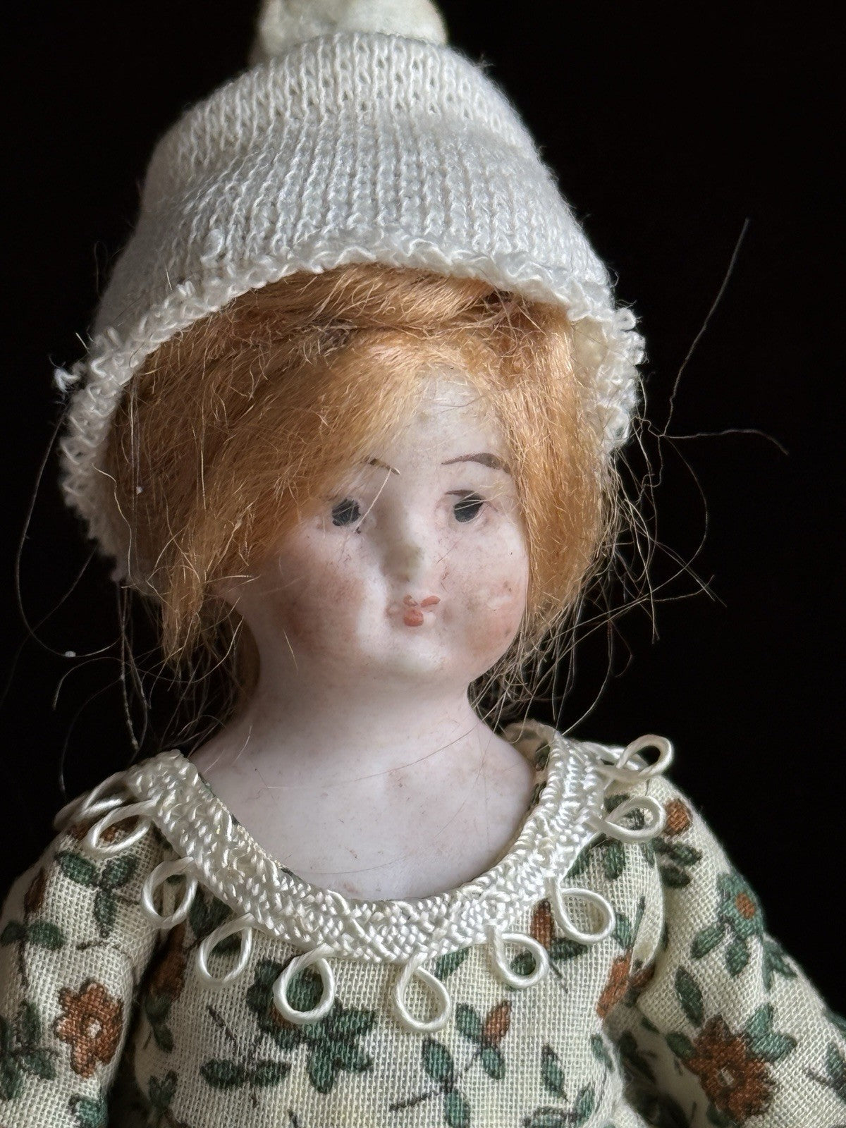 Antique German 3.5” All Bisque Mignonette Frozen Charlotte Style Doll