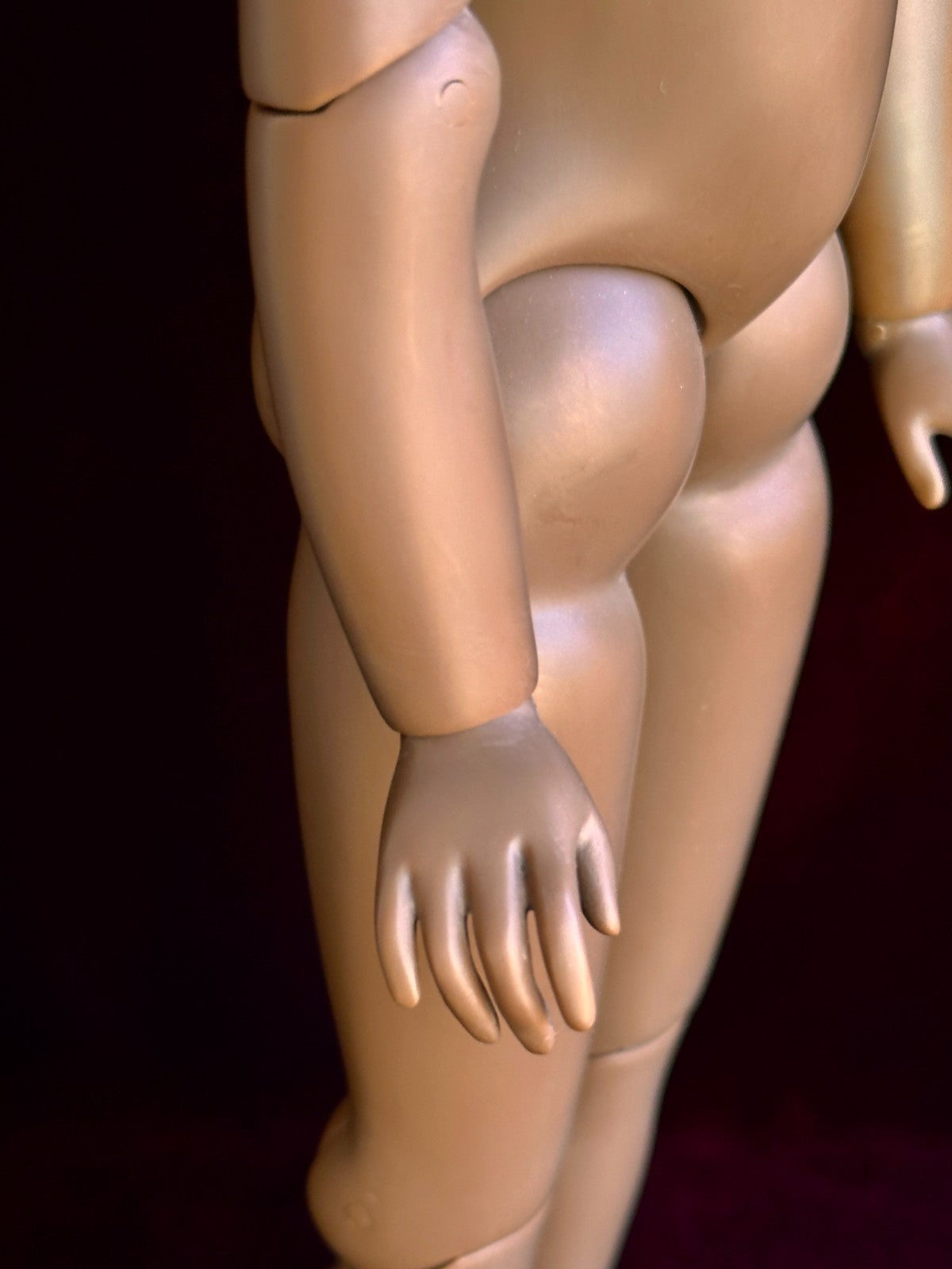 Rare 15” Dark Complexion Porcelain Repro of Antique French Huret Fashion Doll