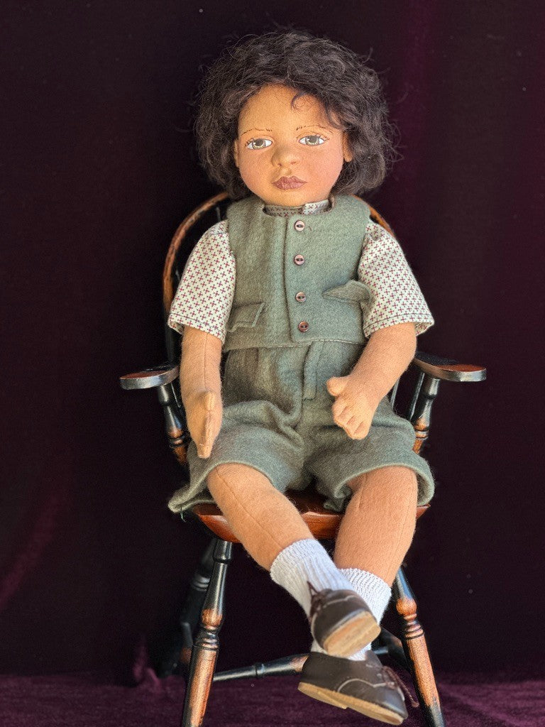 Collectible 18" Maggie lacono David Felt Cloth Boy Doll LE 25
