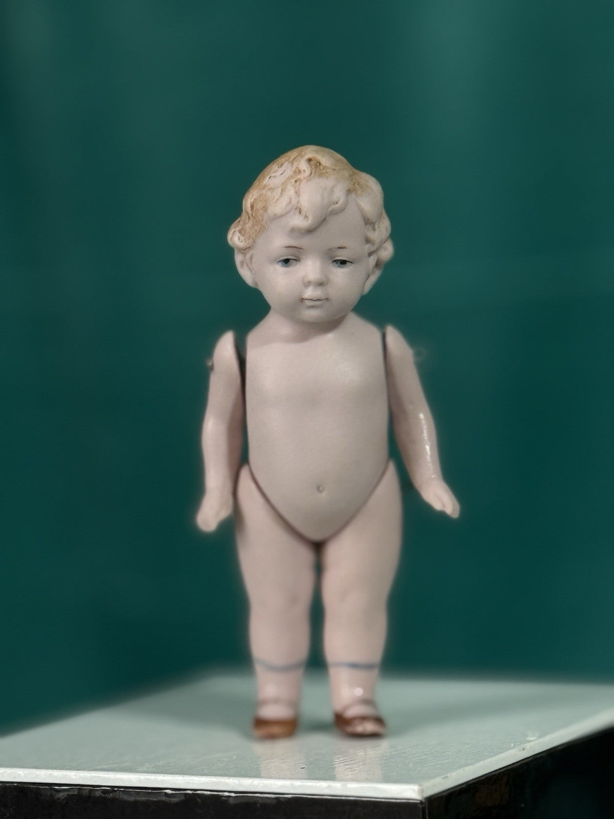 Lot Of 2 Antique German 4.5” All Bisque Limbach Mignonette Dolls