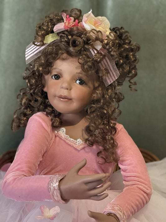 Large 34” Porcelain Ballerina Doll “Lil Flirt” by Donna Rubert LE 750