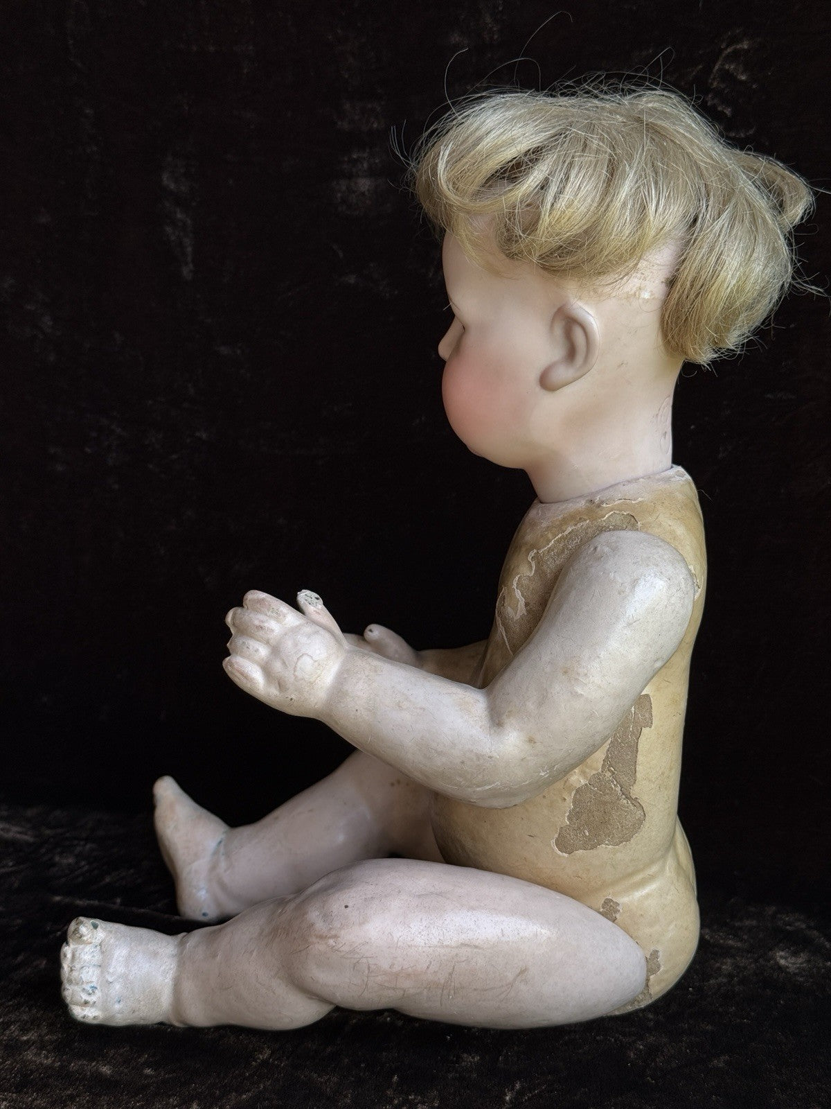 Antique Japanese 16” Yamato Nippon Bisque Head Baby Doll