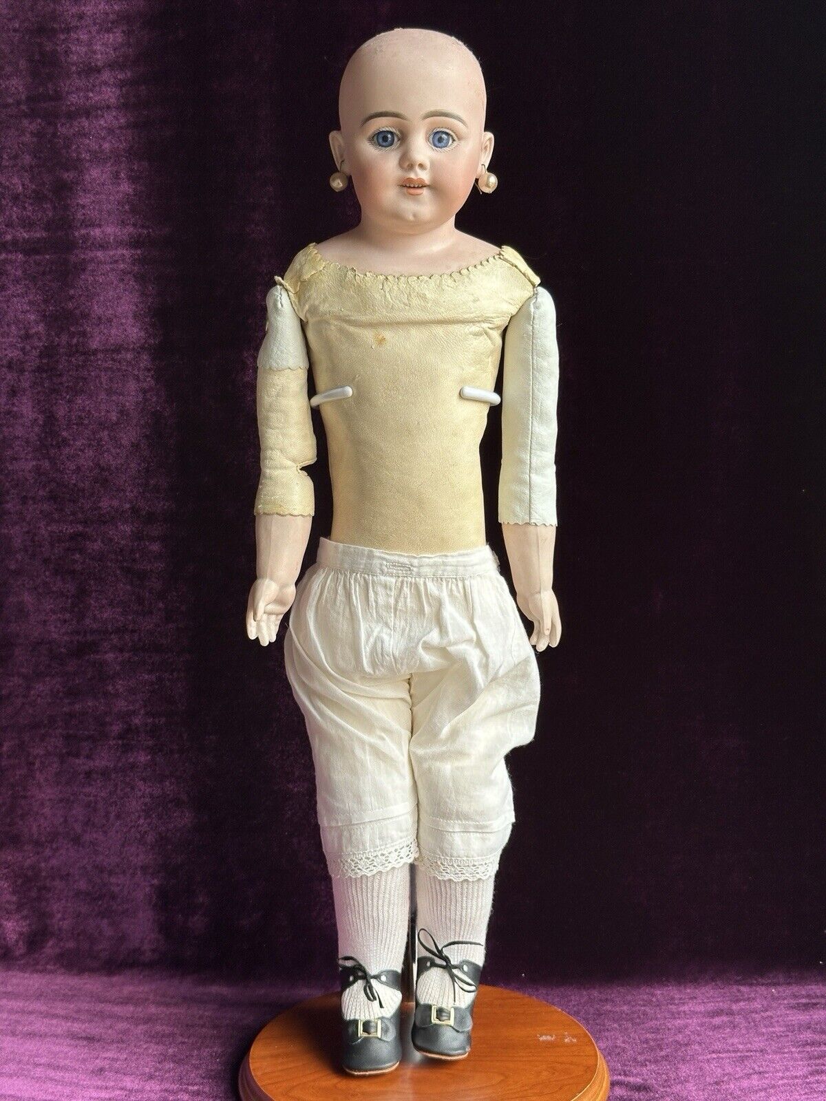Antique German 21” Early Simon Halbig Bisque Shoulder Head Doll