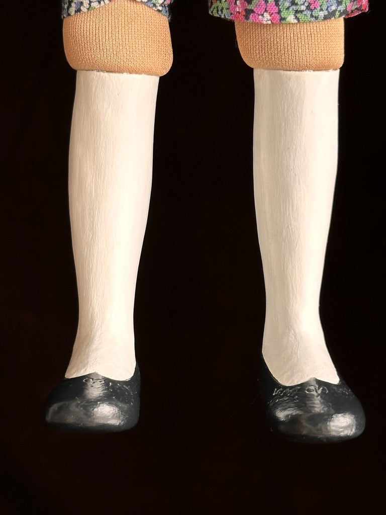 OOAK NIADA Artist Patricia Ryan Brooks 13.5” Wood Hand Carved Doll