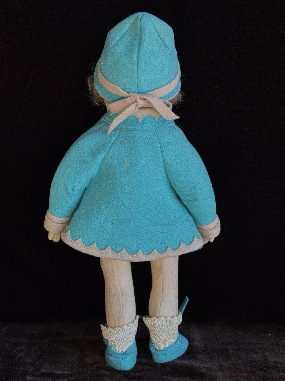 Vintage Italian 12” Lenci 111 Felt Cloth Character Doll