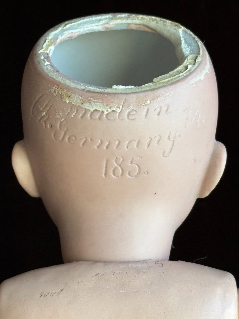 Very Rare Antique German 14.5” Kestner 185 Bisque Head Smiling Girl Doll