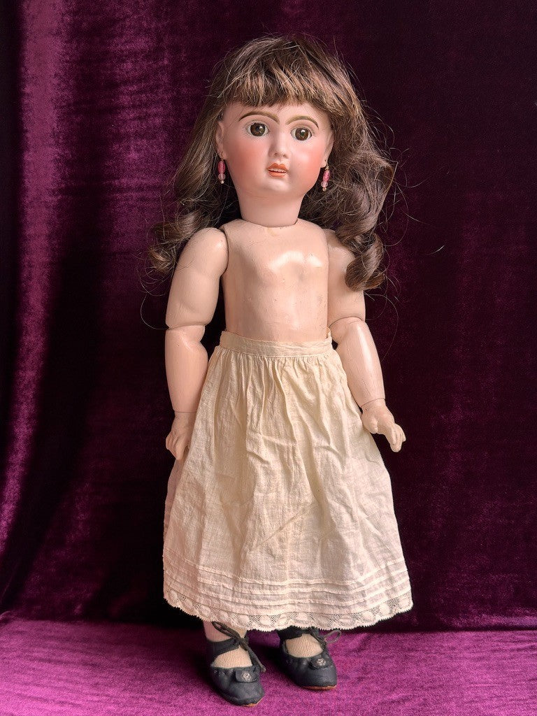 Antique French 22” Tete Jumeau 1907 Bisque Head Doll