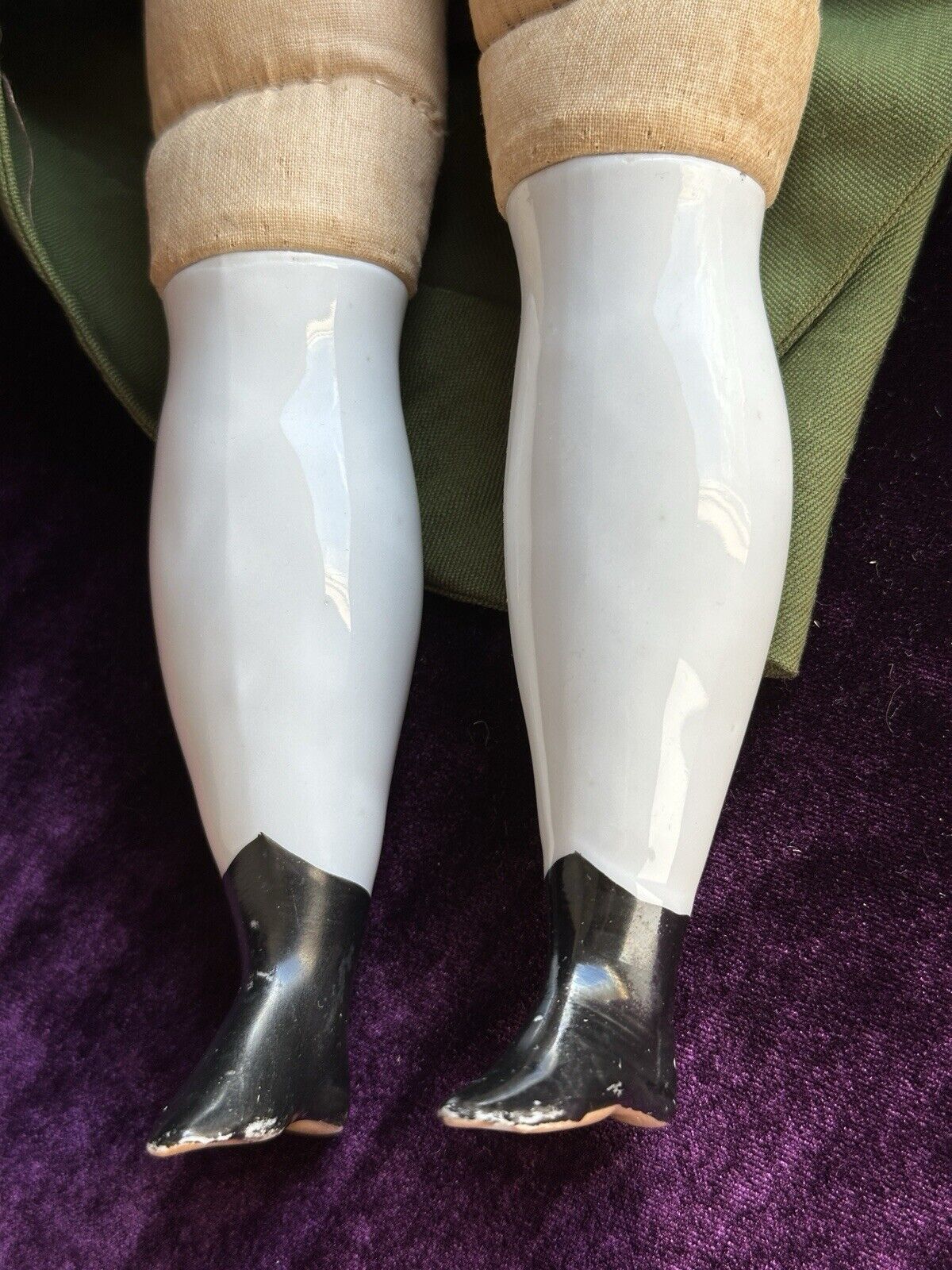 Antique German 20” Flat Top Highbrow China Shoulder Head Doll