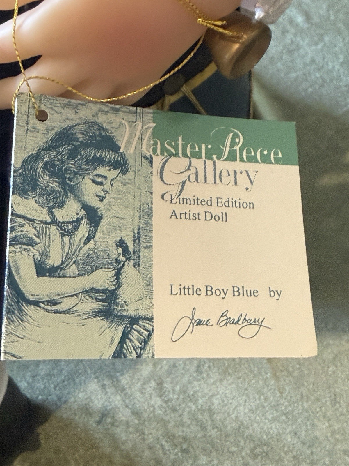 Artist Collectible Resin “Little Boy Blue” 32” Doll by Jane Bradbury LE 600