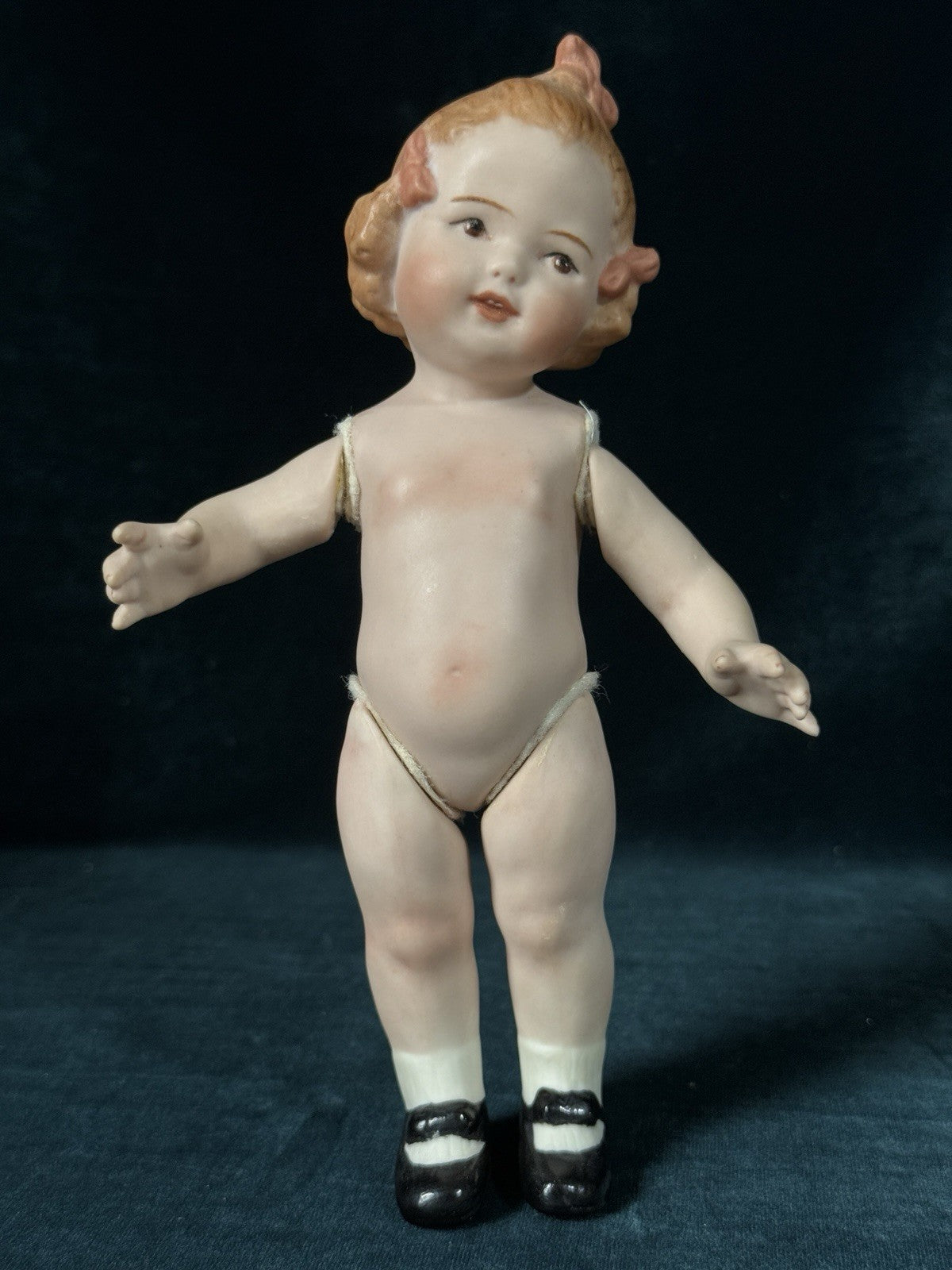 Reproduction Of German Gebruder Heubach All-Bisque Coquette Mold 10490 7.5” Doll
