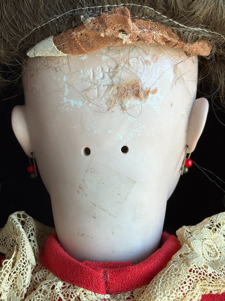 Antique German 25.5” Alt Beck Gottschalck 136 Bisque Head Doll