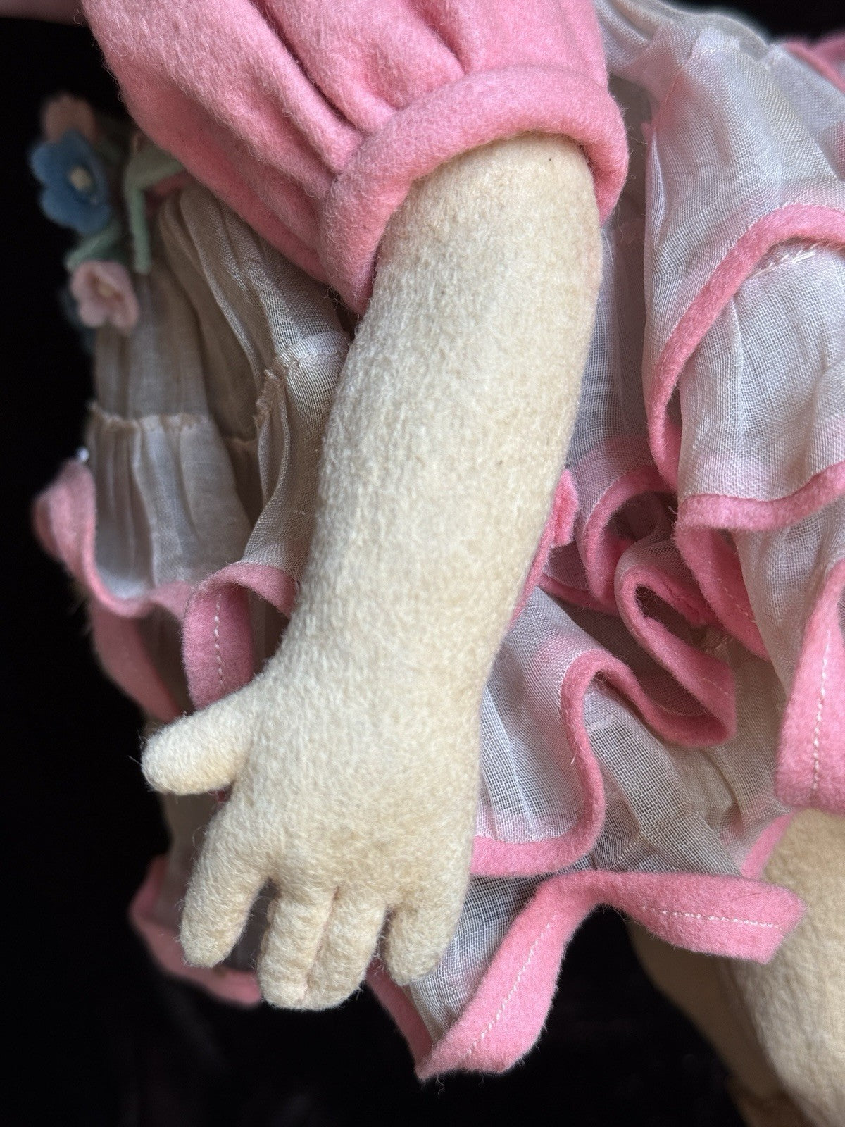 Vintage Italian 12” Lenci 111 Felt Cloth Character Girl Doll