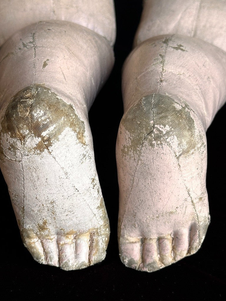 Large Antique American Martha Chase 25" Oil Painted Cloth Baby Doll