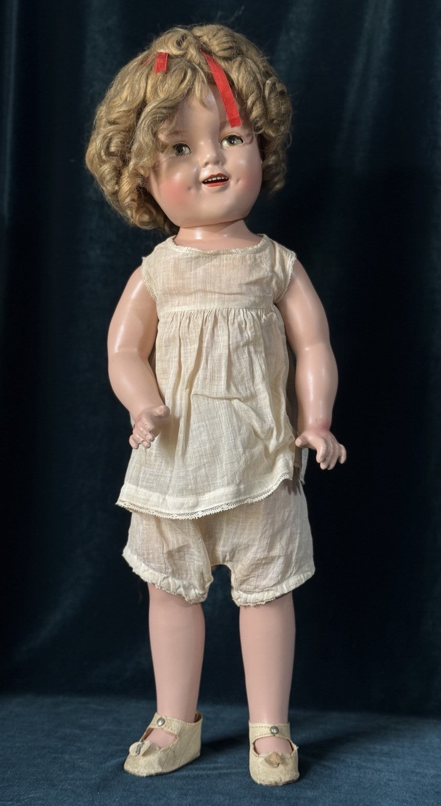 Antique 1930’s Composition 21” Shirley Temple Doll by Ideal Company