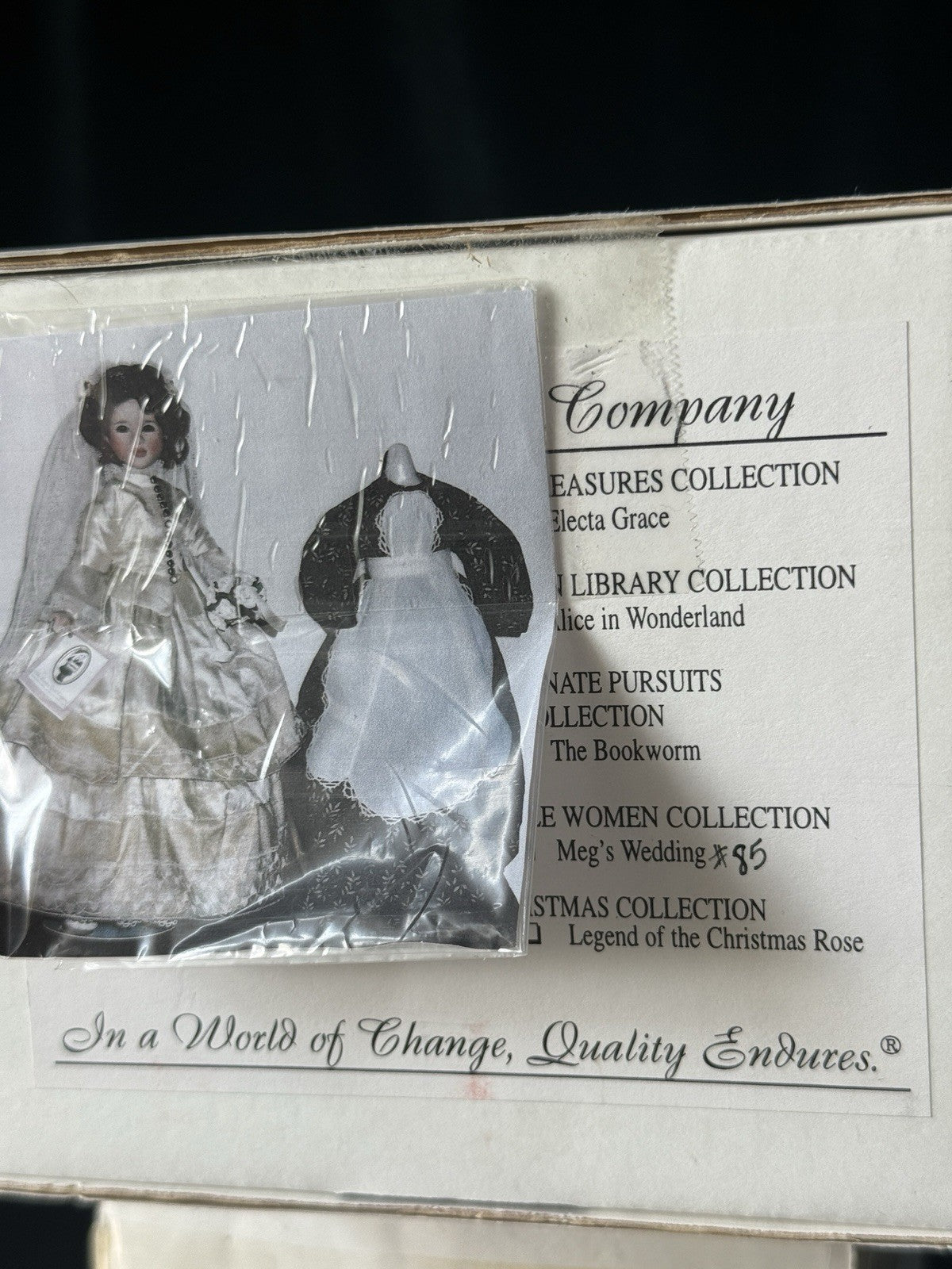MIB Wendy Lawton “Meg’s Wedding” Wooden and Porcelain 15” Doll LE 175 COA/Tag