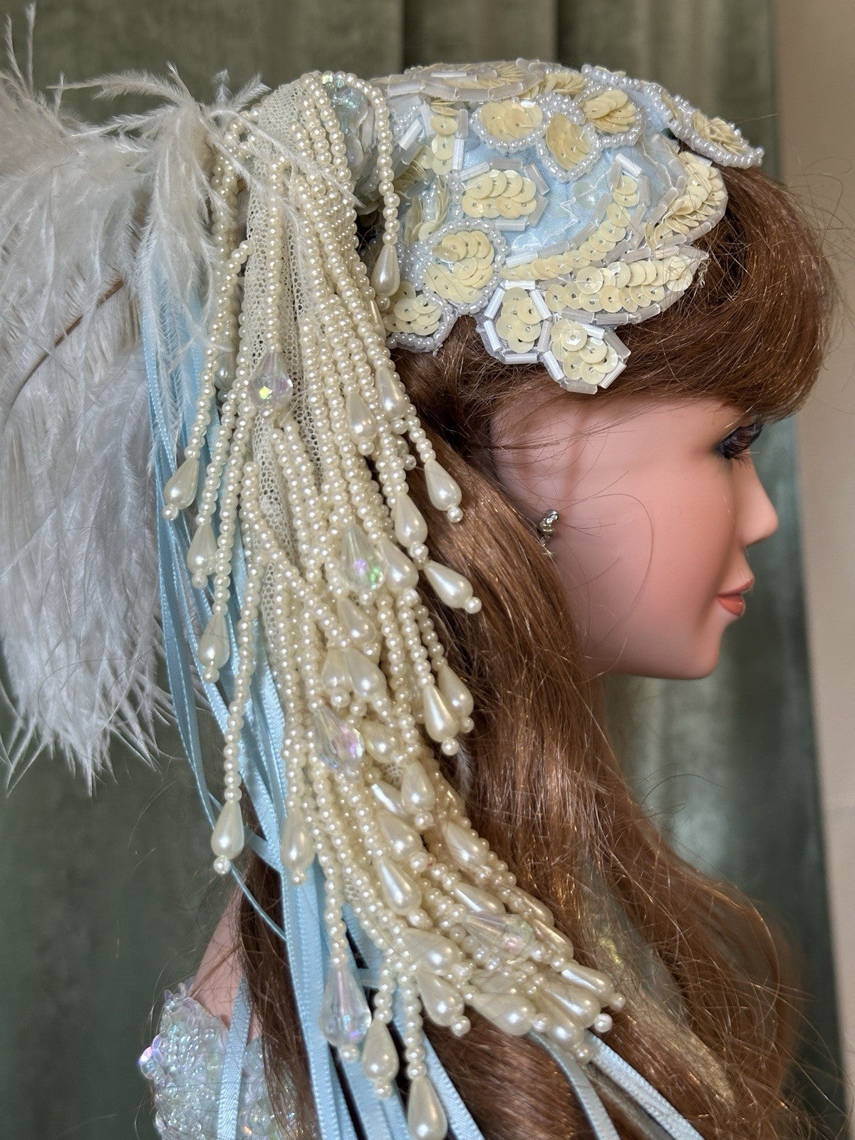 Collectible 36” Porcelain Doll “Tranquility” by Rustie LE 300 Tag/ COA/Stand