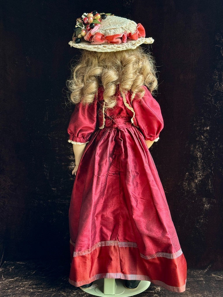 Antique German 26” Gebrüder Ohlhaver Revalo 10727 Bisque Head Lady Body Doll