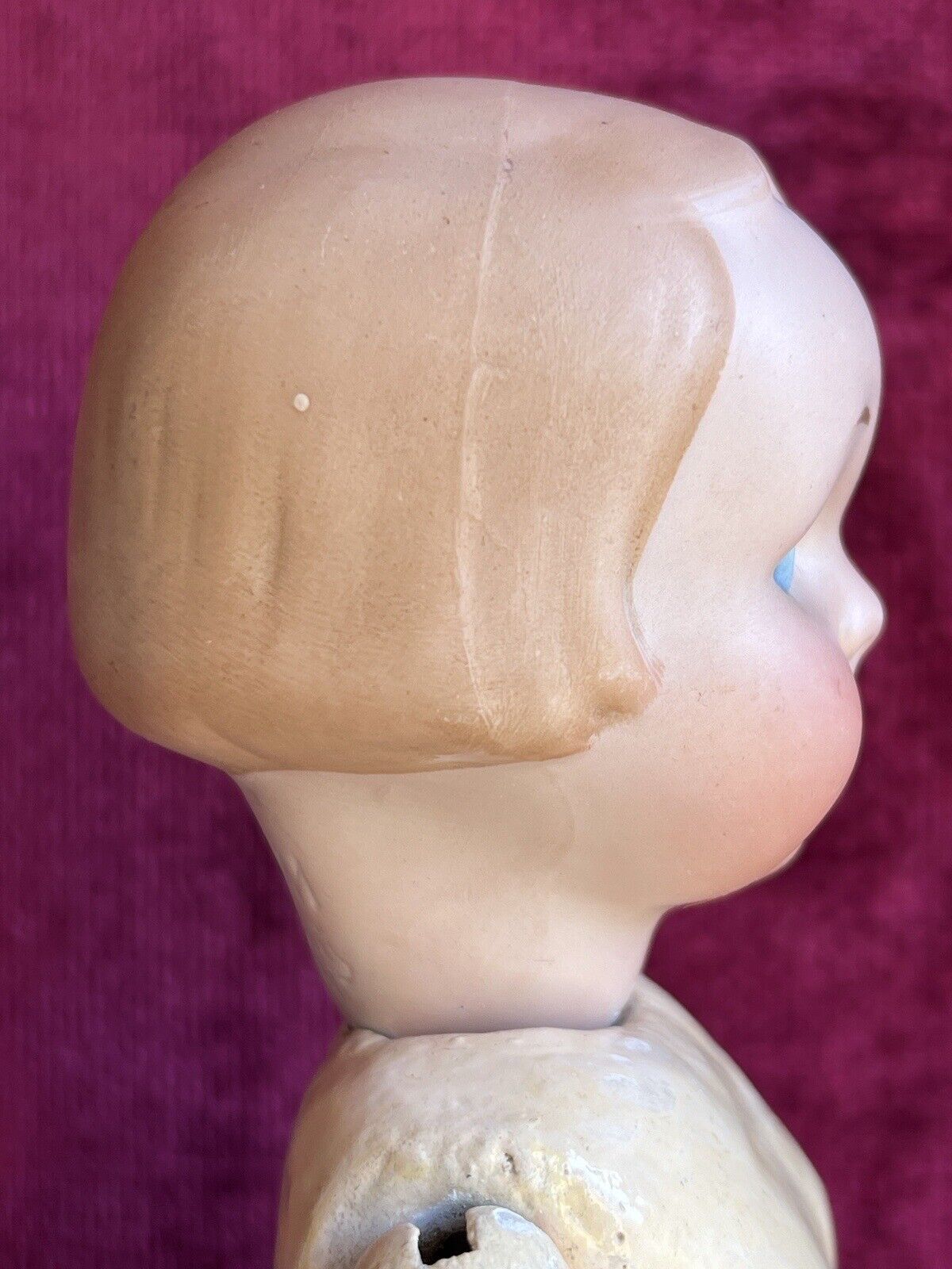 Antique German 11” Armand Marseille 210 Googly Eye Jointed Body Bisque Head Doll
