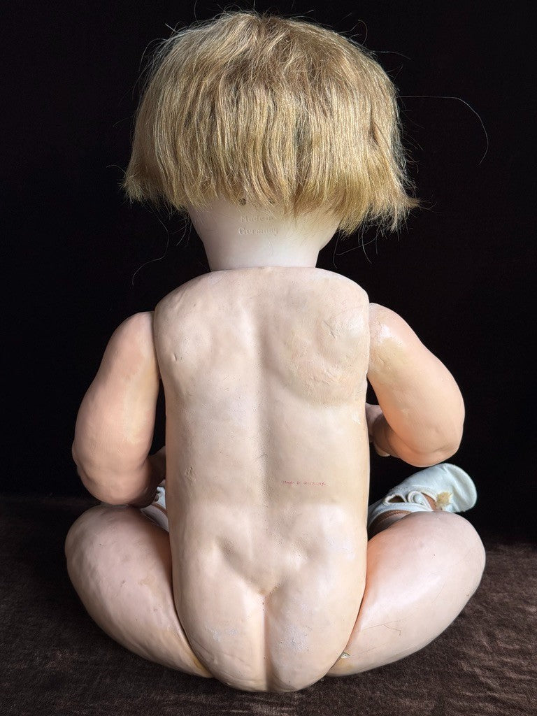 Lifesize Antique German 25” Bahr & Proschild 678 Bisque Head Baby Doll