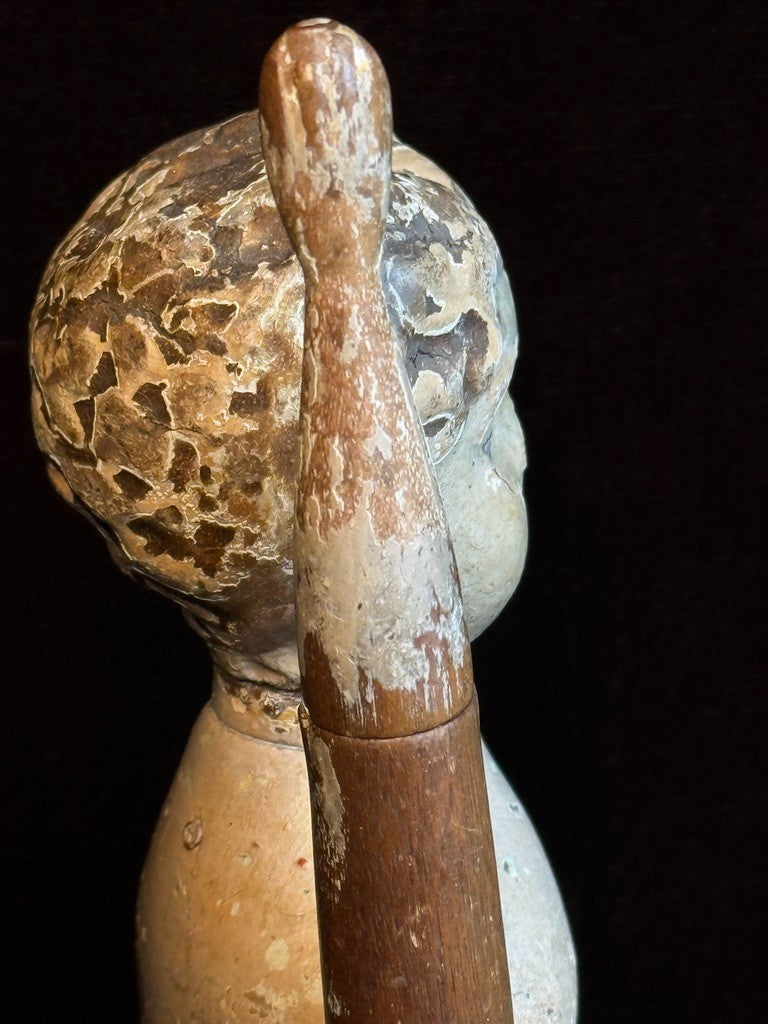 Antique American Mason & Taylor 11.5” Wood Metal Doll