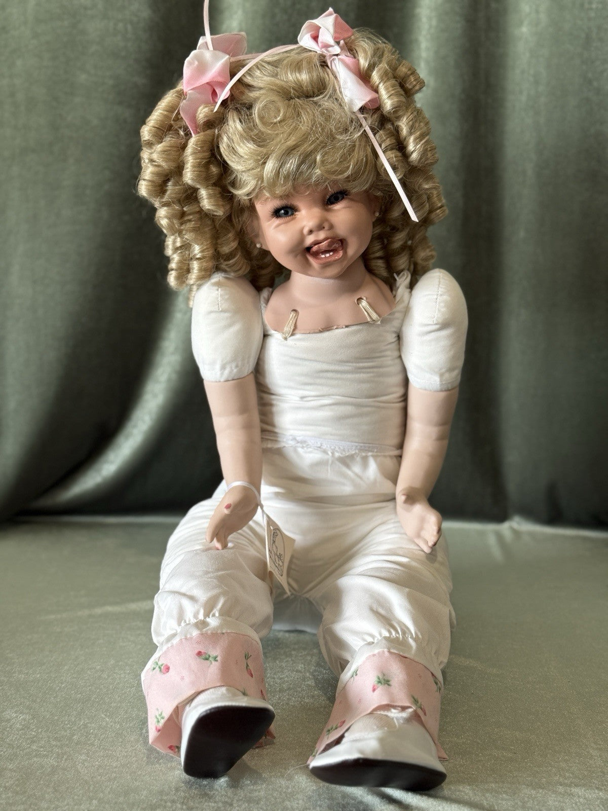 Artist Reproduction Of Porcelain 28” Doll “Lacey”