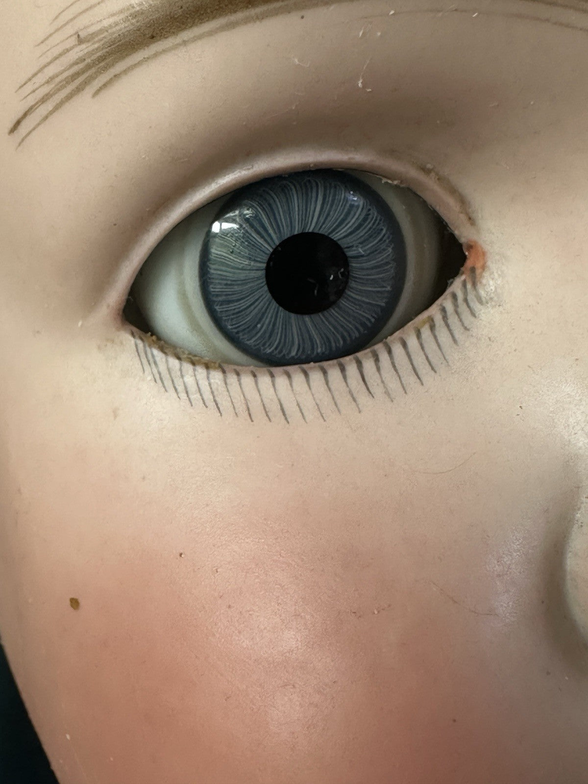 Antique German 29” Queen Louise Doll Bisque Head Composition Body