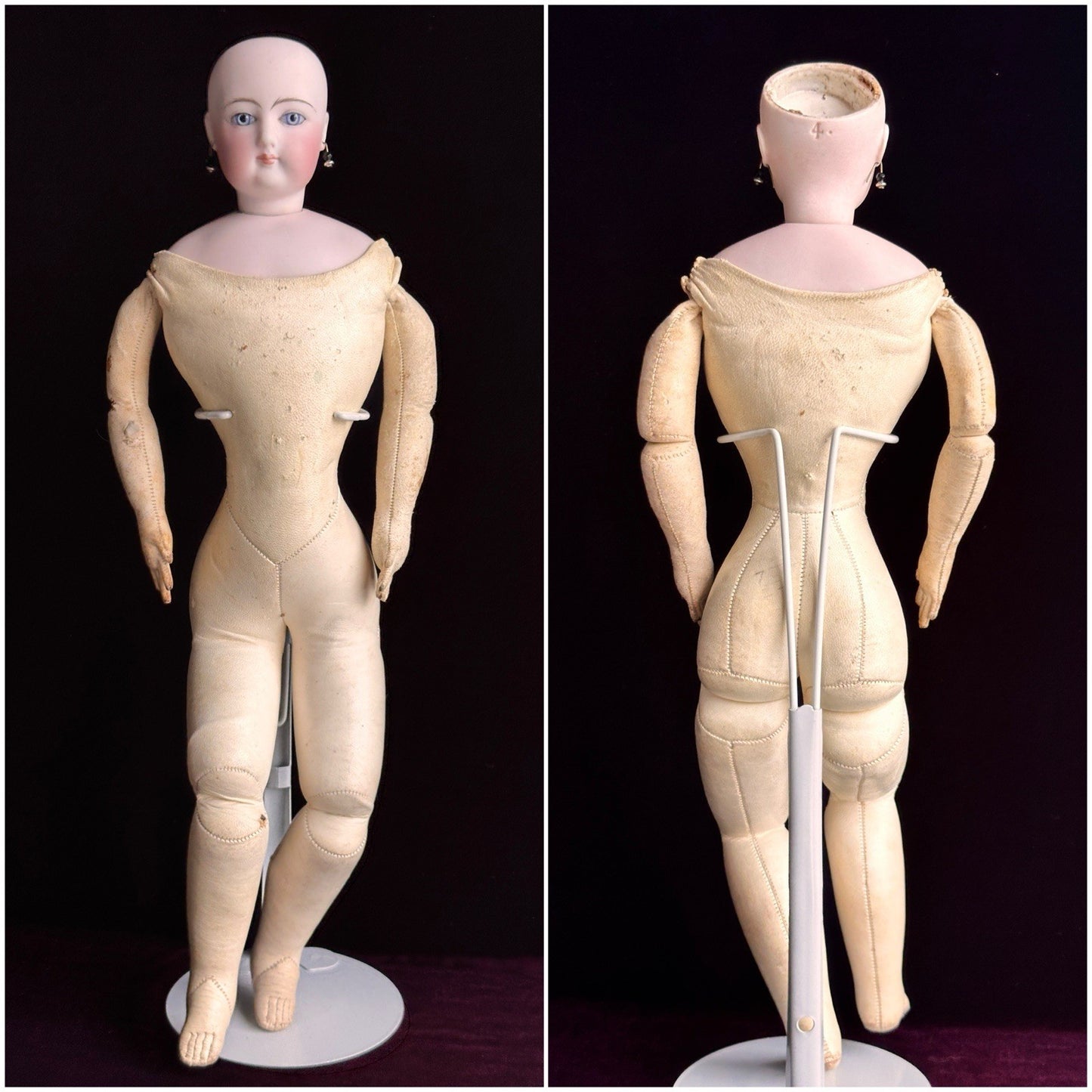 Antique French 18” Francis Gaultier Bisque Head Fashion Bebe Doll with Extras