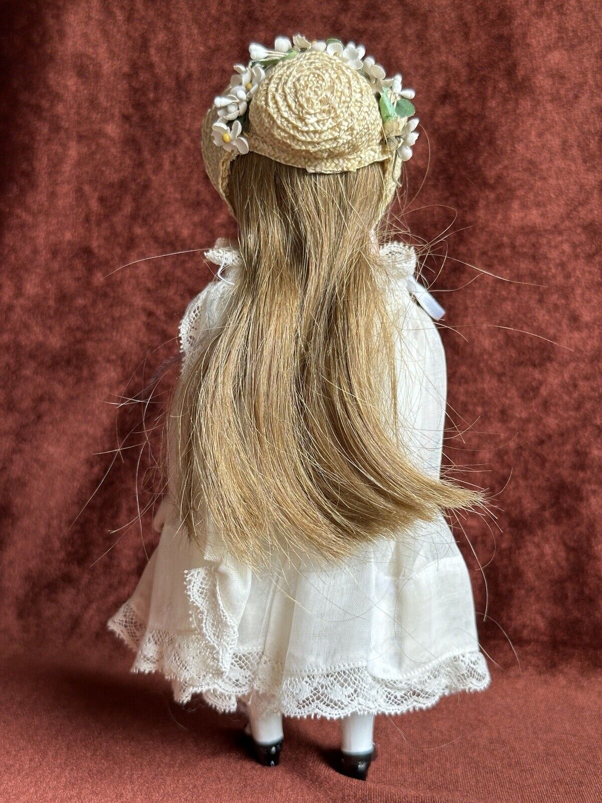 Antique German 8” All Bisque Gebruder Kuhnlenz (?) 49-12 Mignonette Doll