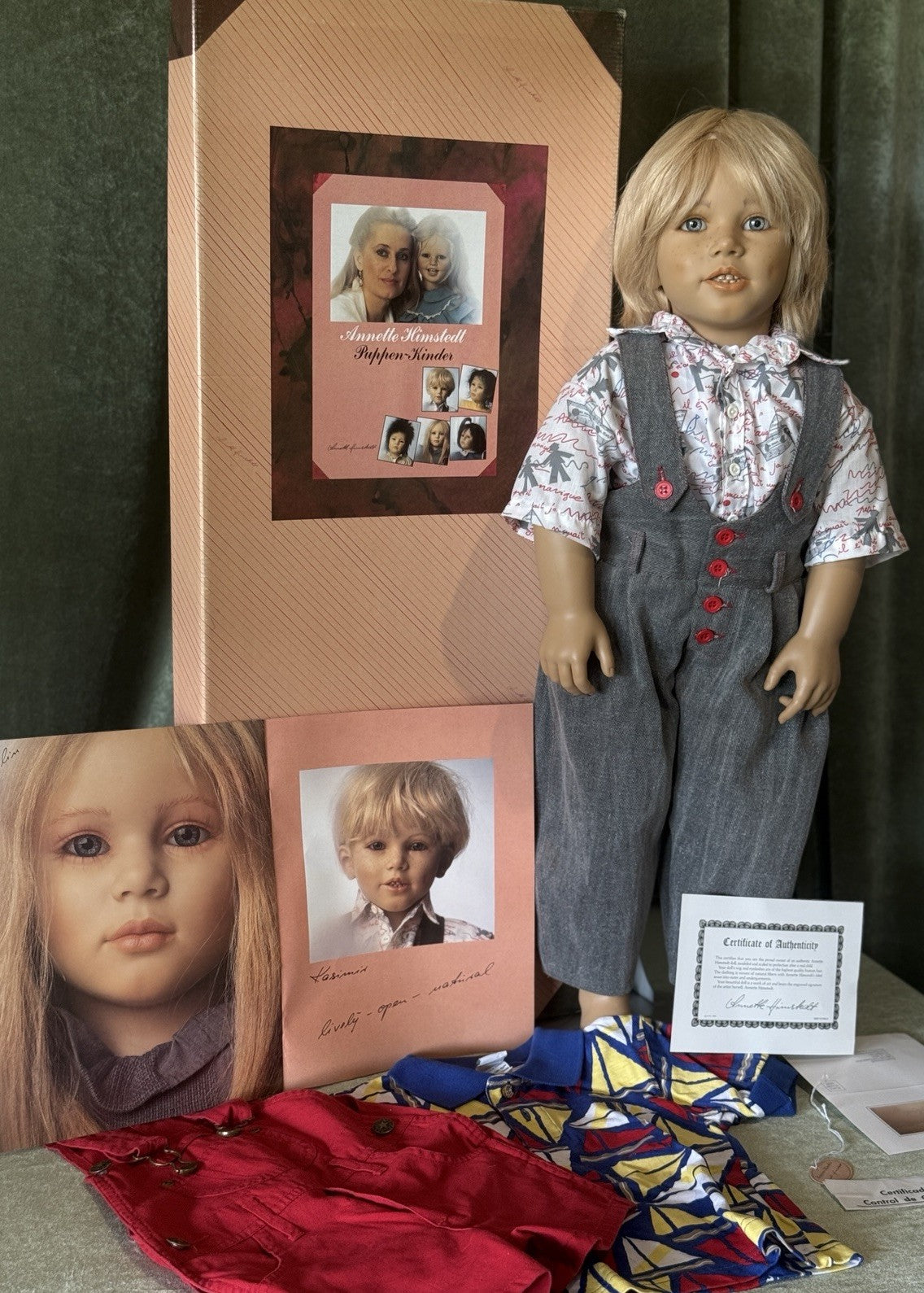 Vinyl 1988 World Child Collection Annette Himstedt 31” Doll “Kasimir” Box/Tag