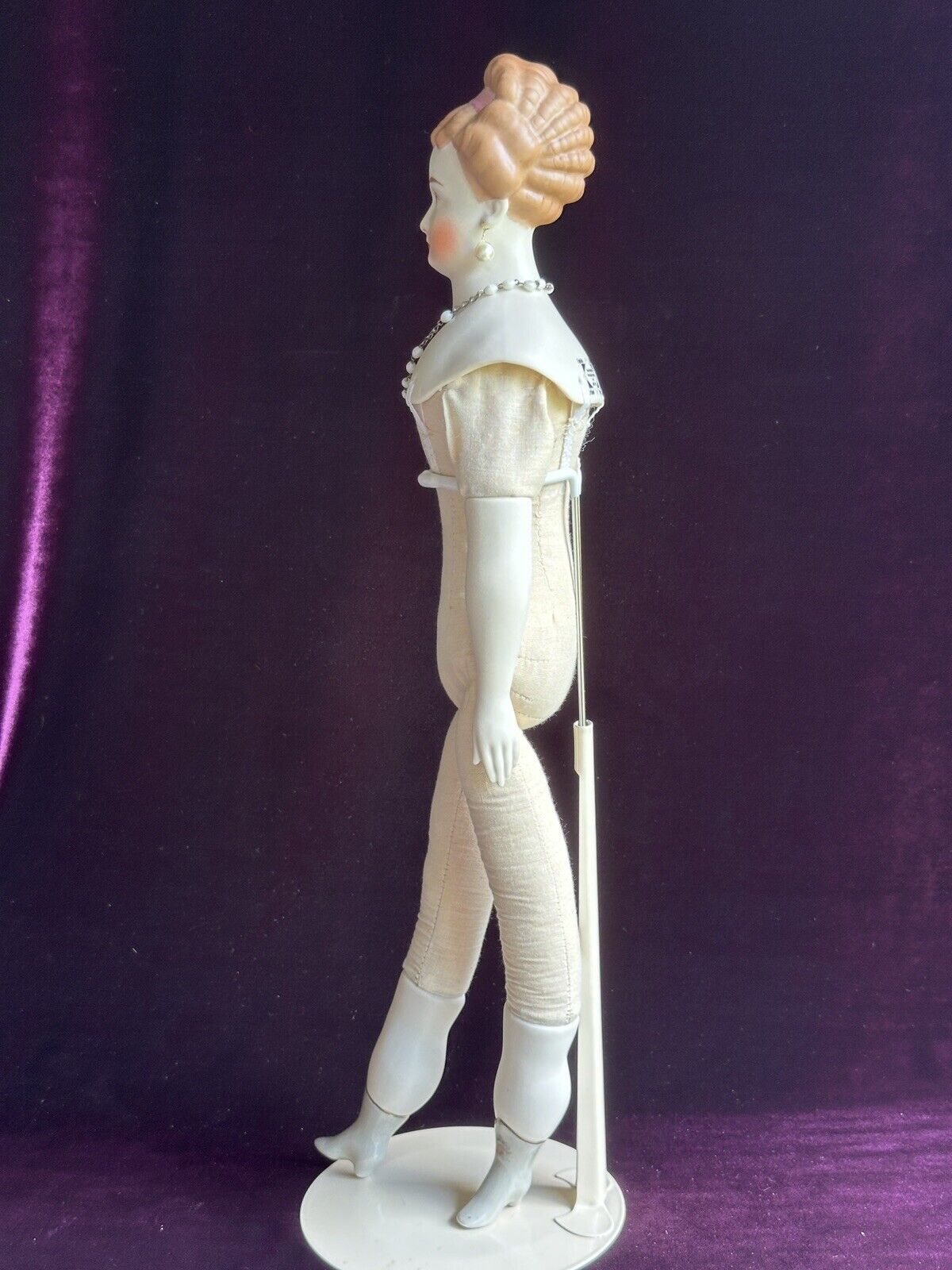 Vintage 20.25” Porcelain Fancy Parian China Doll by Janet Pace Emma Clear Mold