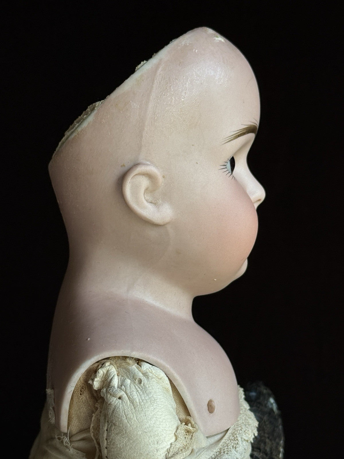 Antique German 17.5” Early Kestner 148 Head Bisque Shoulder Head Doll