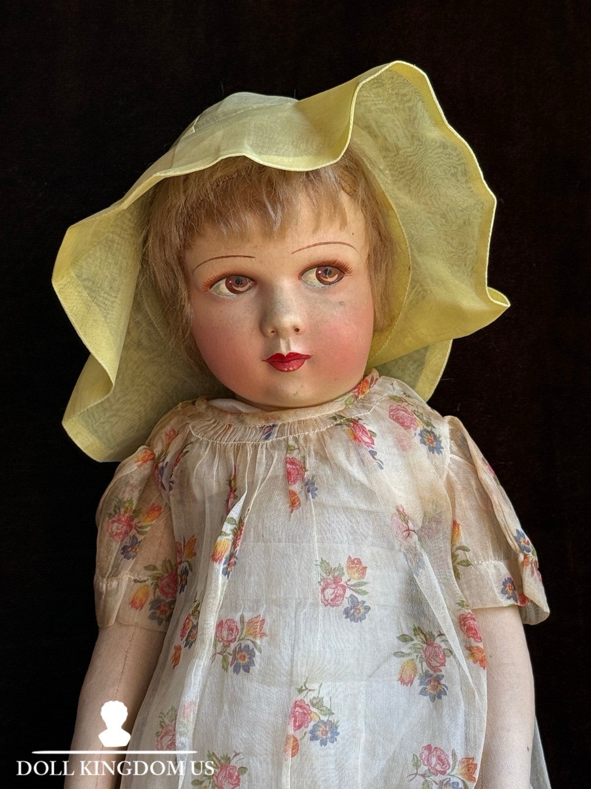 Vintage French 19” Raynal Cloth Character Doll