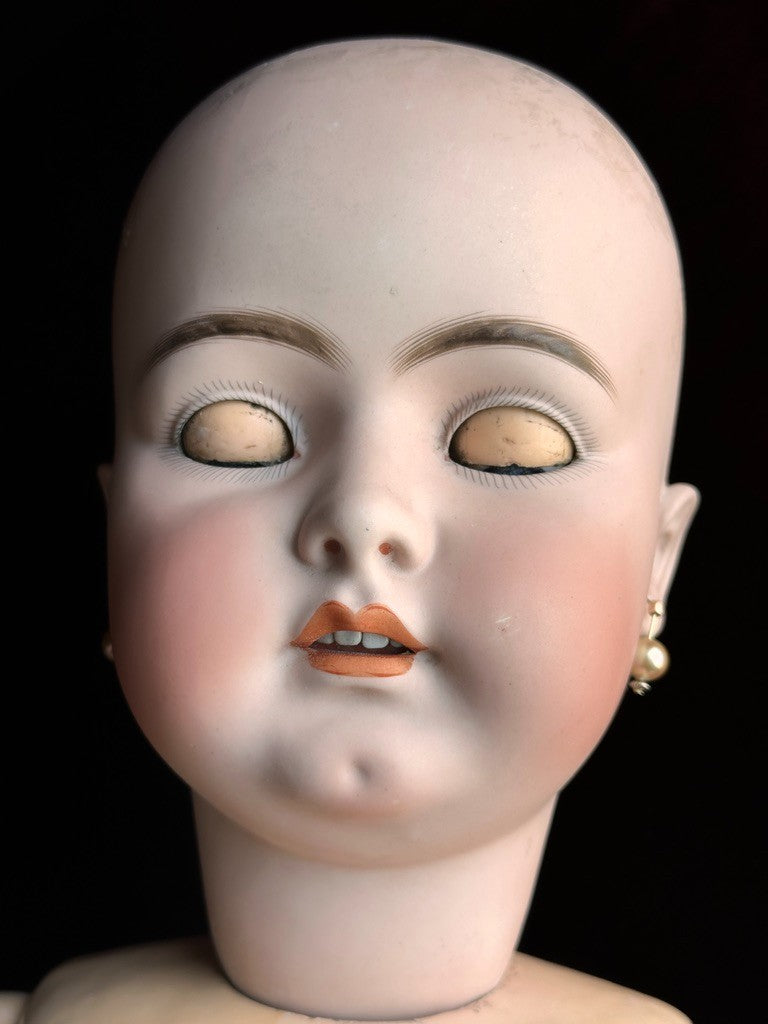 Huge Antique German 36" Franz Schmidt 85 Bisque Head Doll