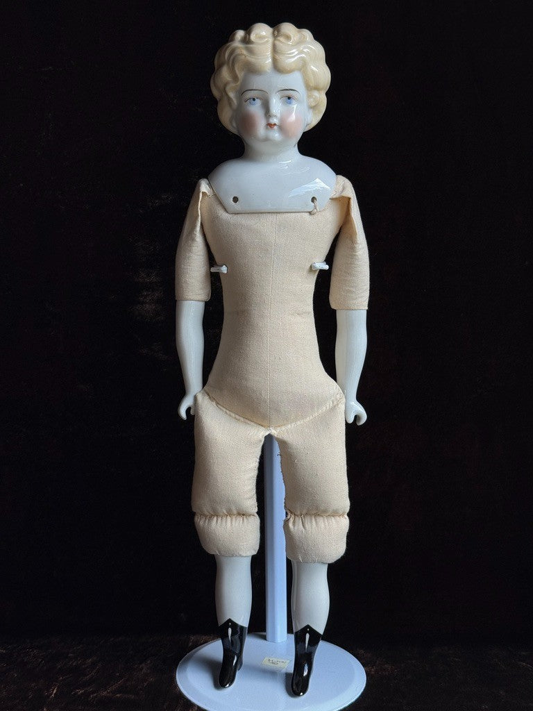 Antique German 19" Hertwig China Head Fashion Doll