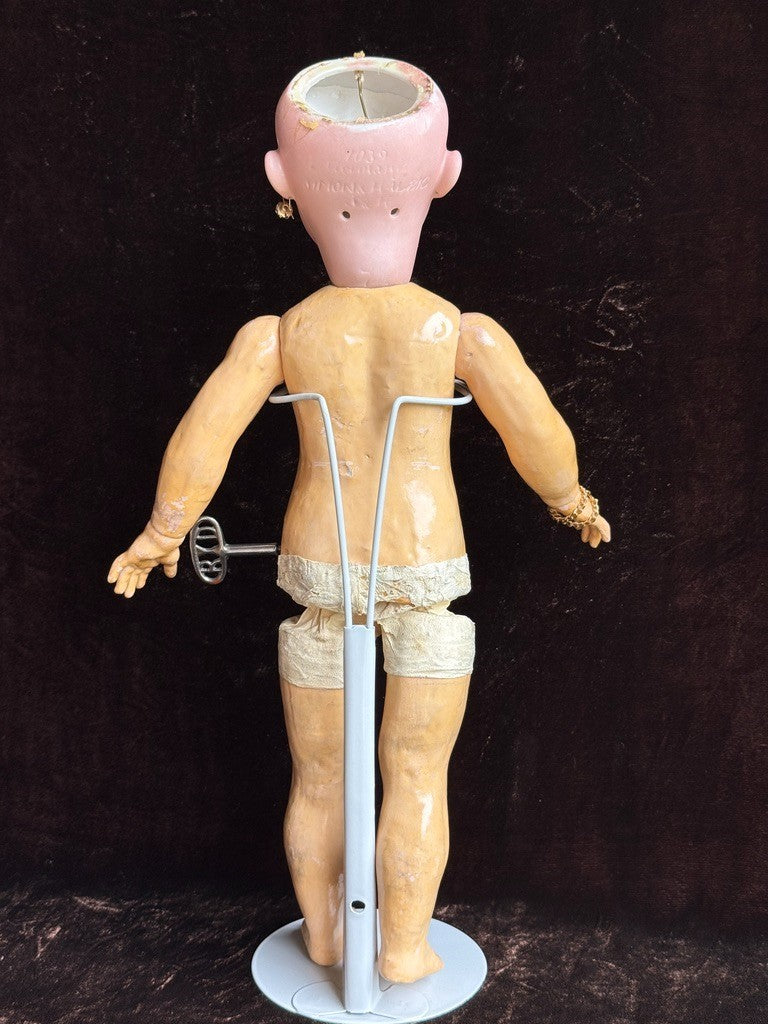 Rare Antique Simon Halbig 1039 Automation Mechanical Flirty Eyes Walking Doll