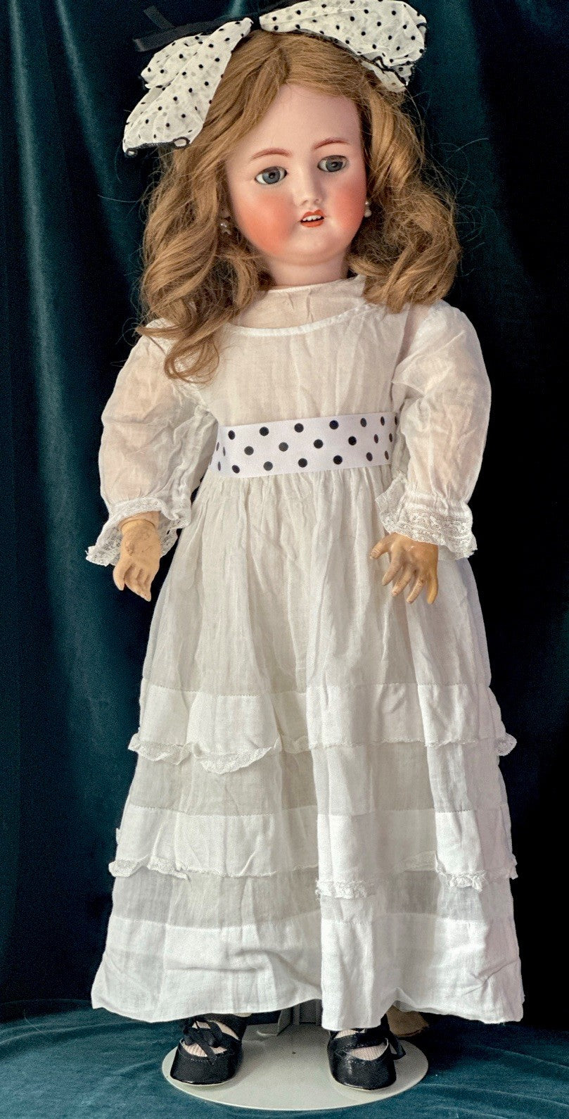 Antique German C.M. Bergmann and Simon Halbig Bisque Head 29” Doll