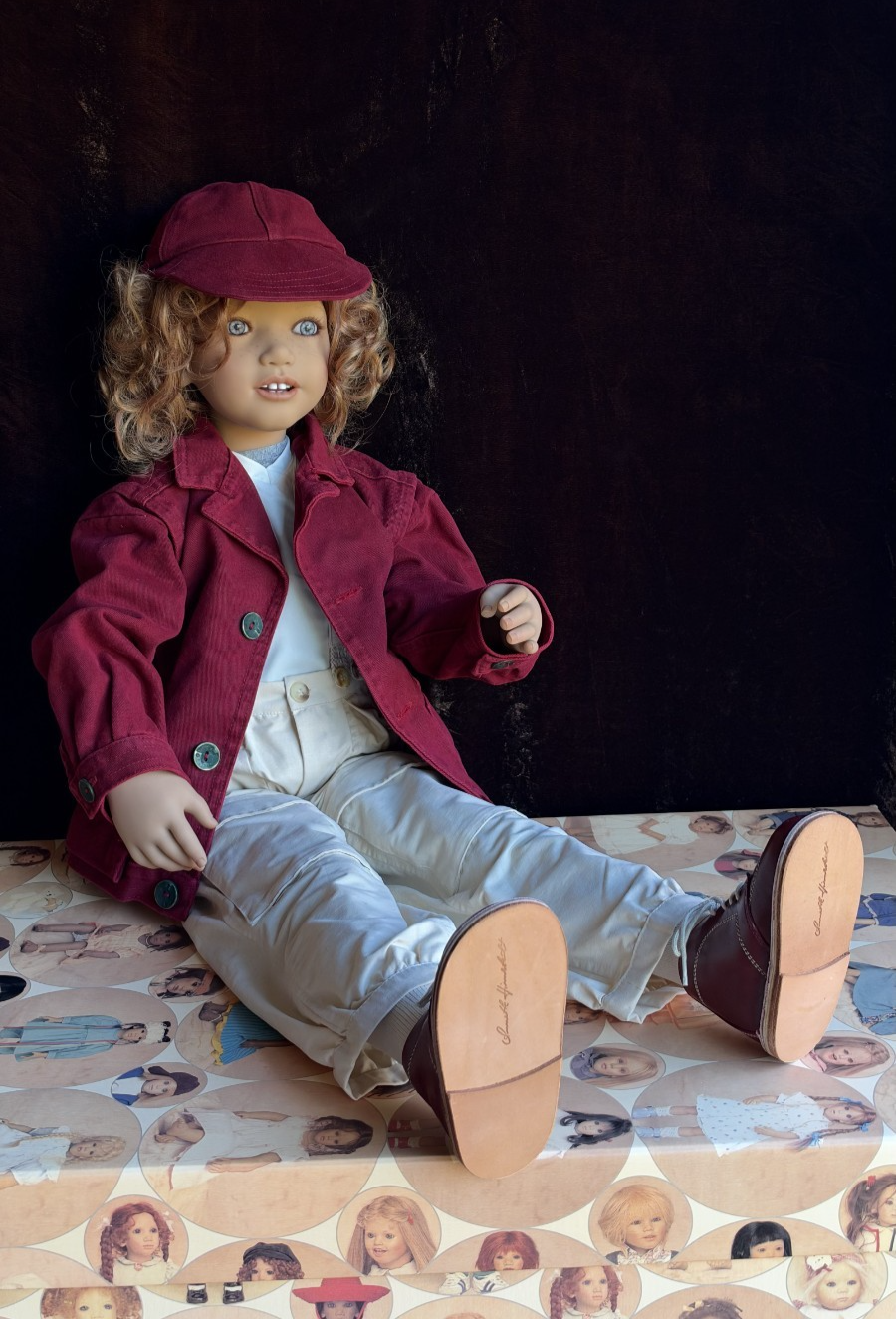 Collectible Annette Himstedt 33” Vinyl Doll Akki Boy from Finland New in Box