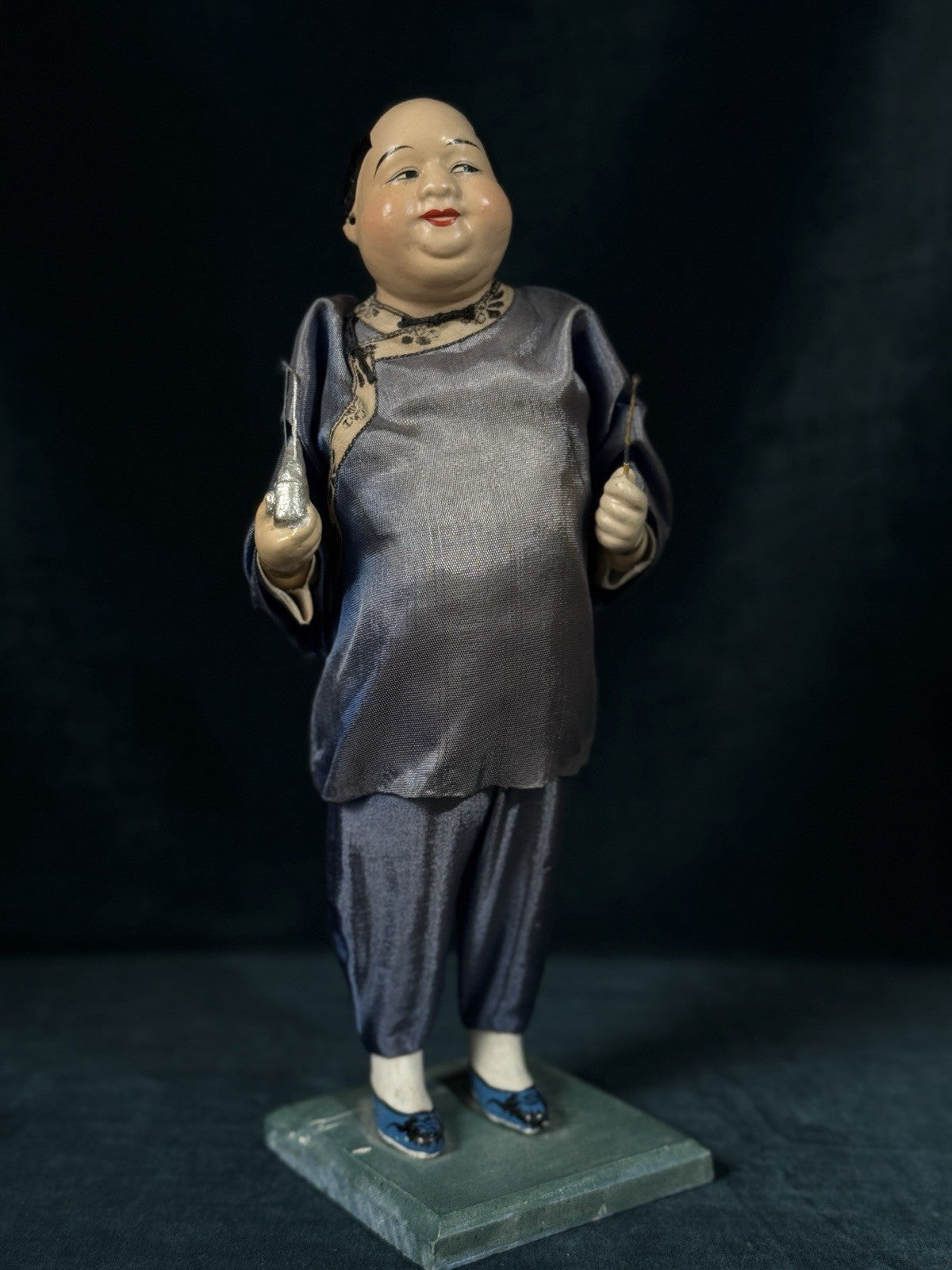 Lot Of 2 Vintage Composition 11.5” Dolls “Chinese Merchant Mr Foo And His Wife”