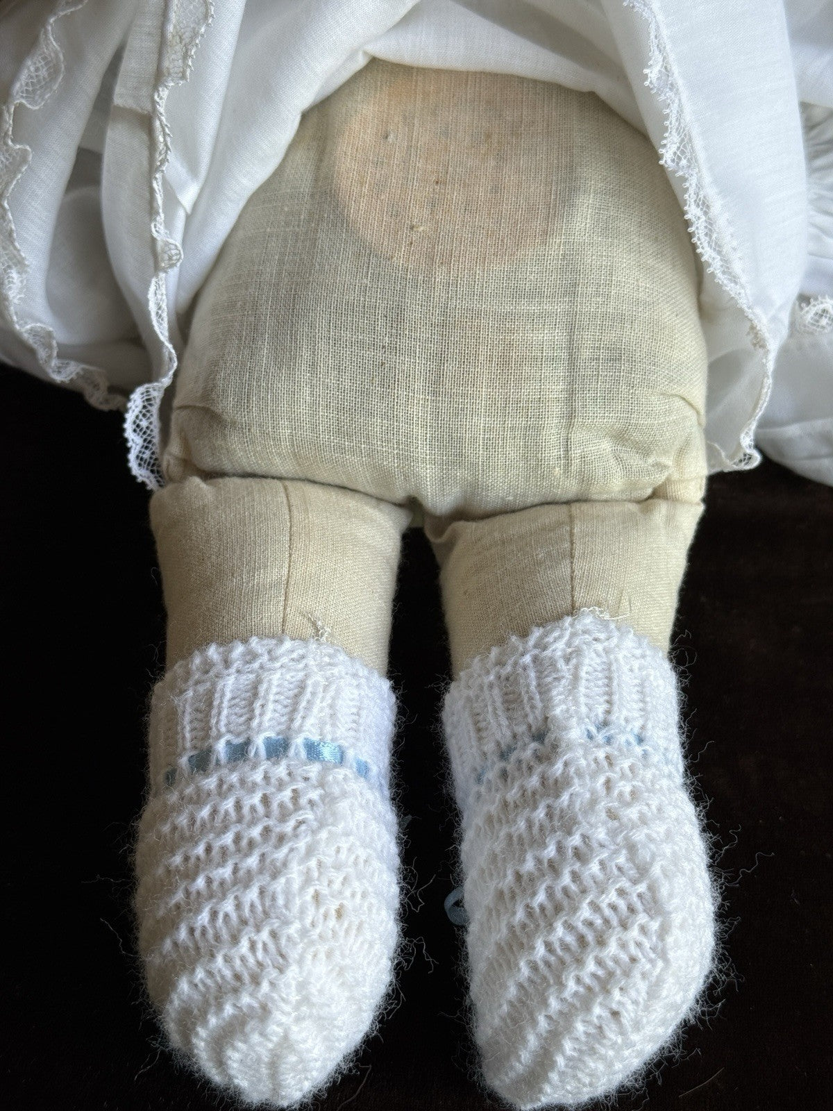 2 Rare Antique American Character Teenie Weenie Composition Cloth Baby Dolls