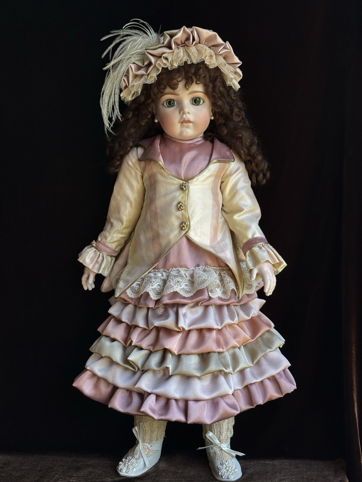 Large Porcelain Compo 28” Repro of Antique French Bru Jne Doll By Jamie Englert