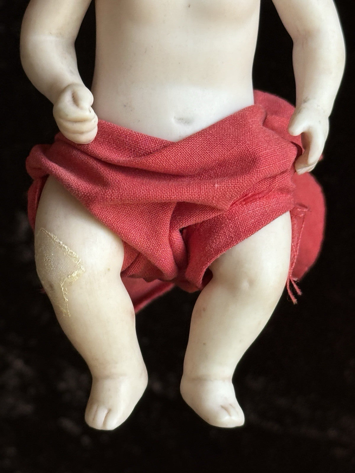 Antique German Kestner (?) 5” All Bisque Mignonette Dollhouse Baby Doll