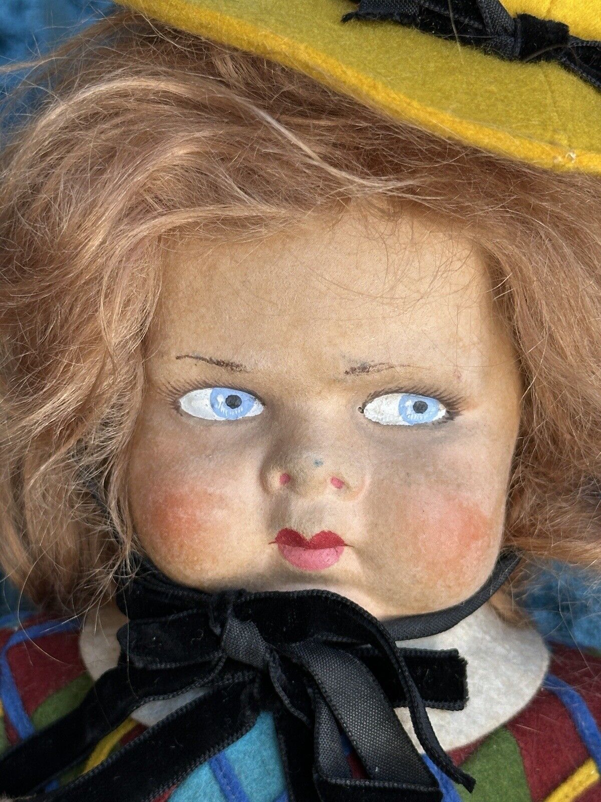 Vintage Italian Lenci Grugnetto 1500 Series Felt Grumpy 17.5” Doll