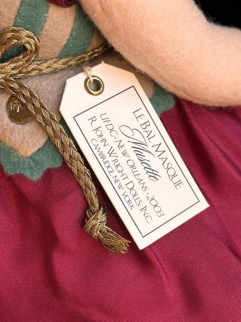 Collectible 12” John Wright Le Bal Masque Musette UFDC Candy Container Doll