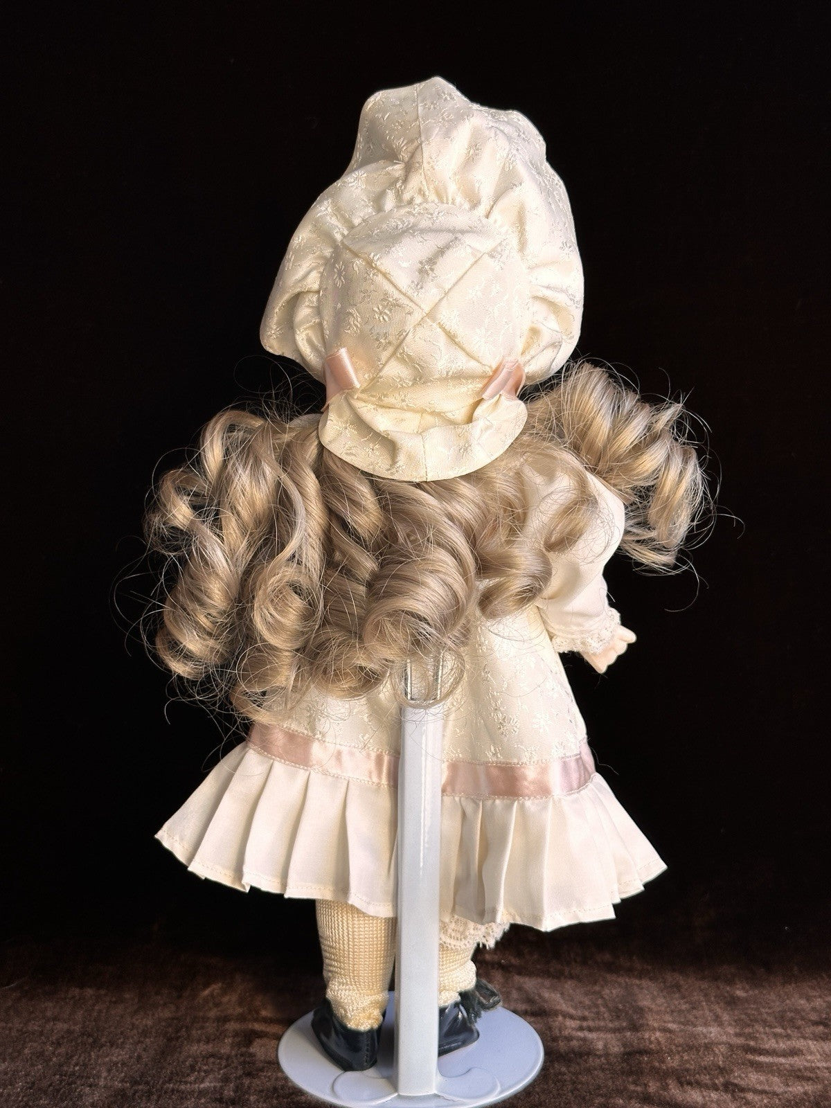 Vintage 12.5” Porcelain Comp Reproduction of Antique French Andre Thuillier Doll