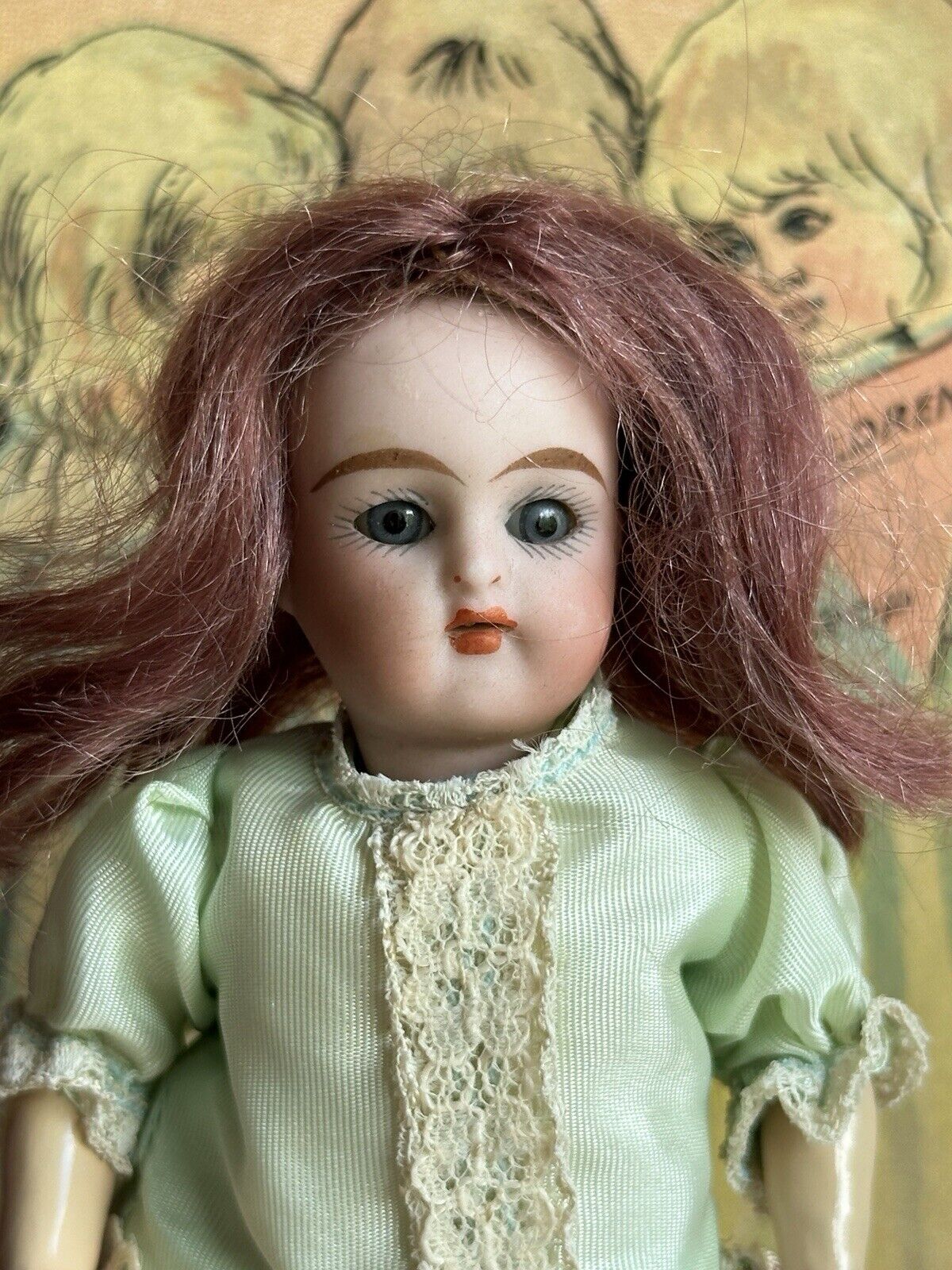 Antique German 6” Miniature Halbig Kammer Reinhardt Walker Bisque Doll