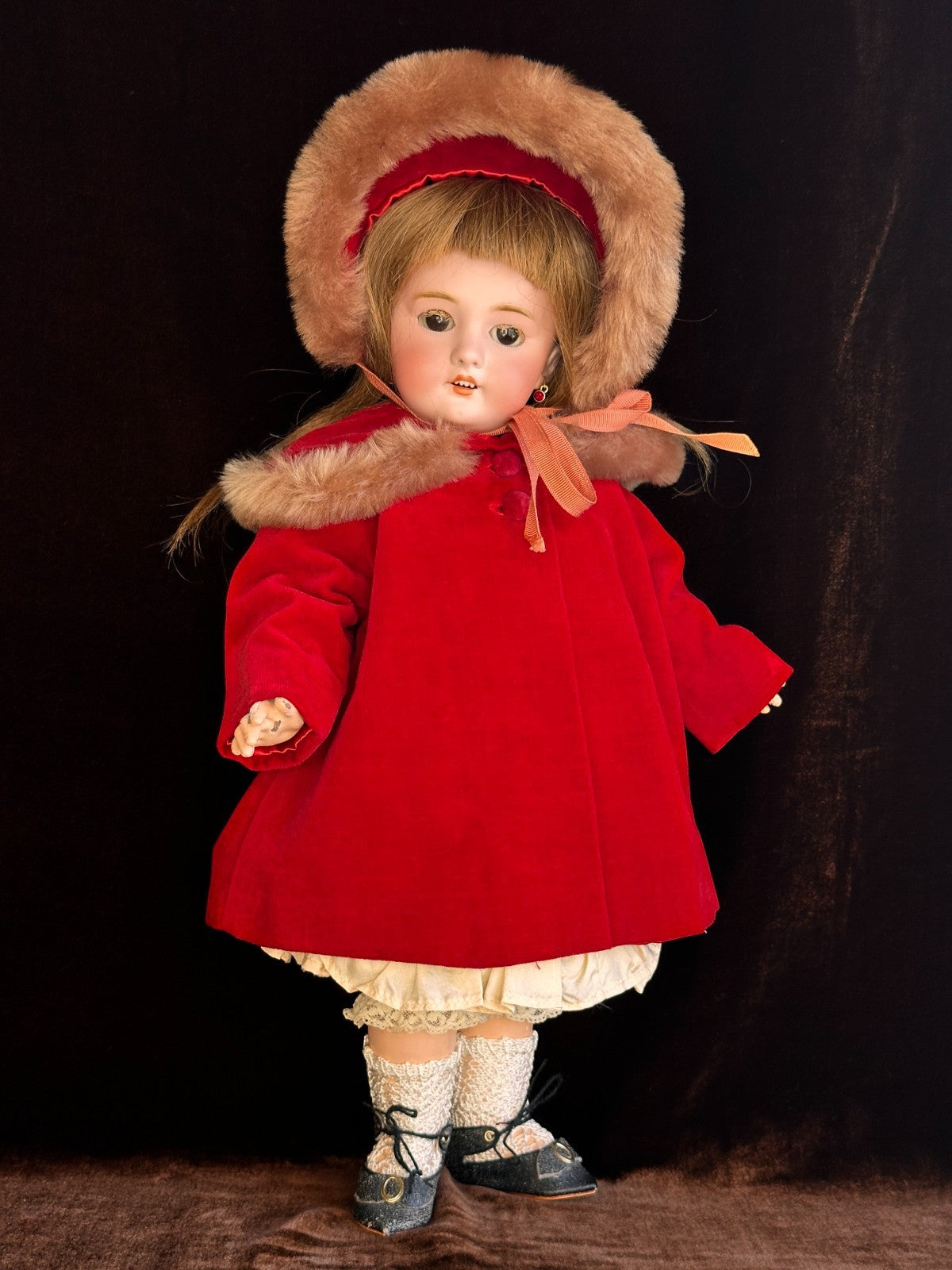 Antique German French 15” Tete Jumeau Dep Bisque Head Doll Working Crier